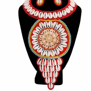 Statement Necklace, African Necklace, cowr…